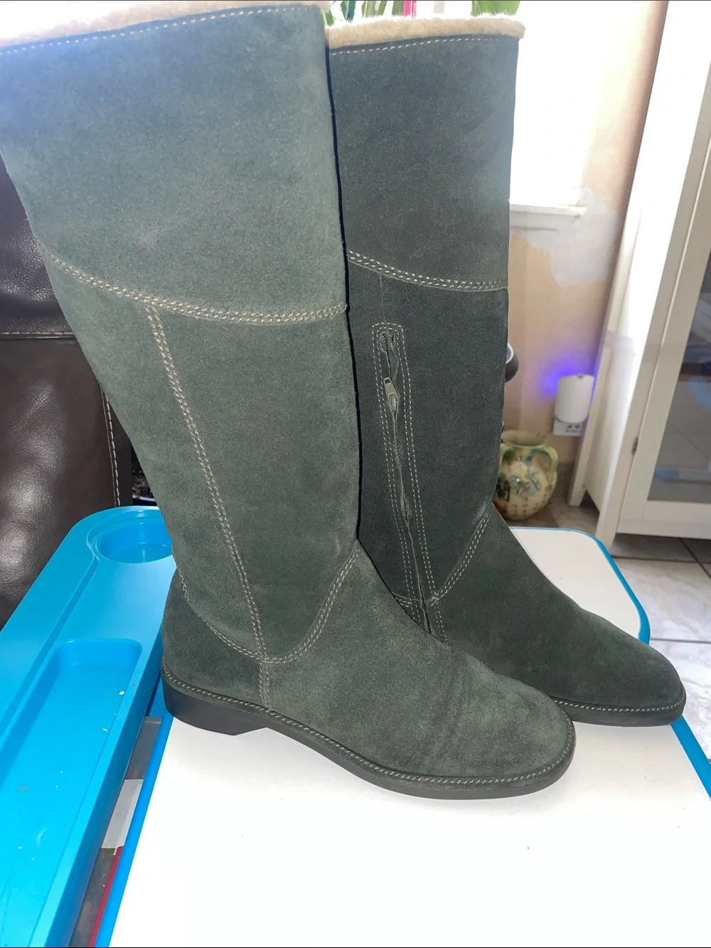 Style & Co. Tall Suede Winter Boots - Gray